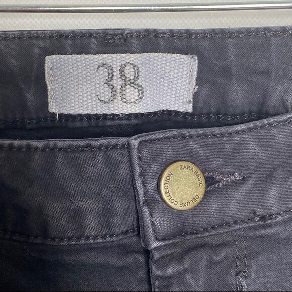 Zara Basic Dept Black Skinny Ankle Jeans Size 6 - Picture 3 of 8